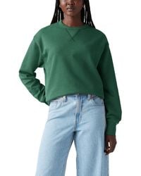 Levi's - Heritage Crewneck Sweatshirt Bistro Green Green M - Lyst