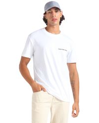 Calvin Klein - Jeans INSTITUTIONAL tee J30J324671 Camisetas de Punto de ga Corta - Lyst