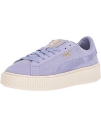 puma suede platform lavender