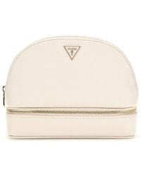 Guess - Dome Cosmetic Pouch L Cream - Lyst