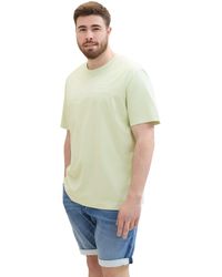 Tom Tailor - Plussize Basic T-Shirt mit Print aus Baumwolle - Lyst