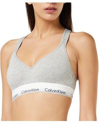 Calvin Klein - Modern Cotton - Soft Sports Bra Bralette - Lounge Wear - Underwear - Signature - Lyst