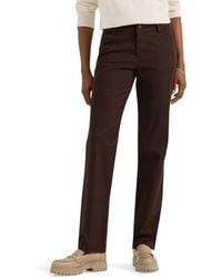 Lee Jeans - Wrinkle Free Relaxed Fit Straight Leg Pant Espresso 6 - Lyst