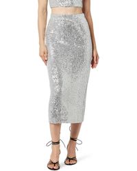 The Drop - Bianca Sequin Midi Skirt Falda - Lyst