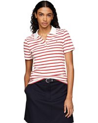 Tommy Hilfiger - Polo de ga Corta Mujer Stripe Slim Fit - Lyst
