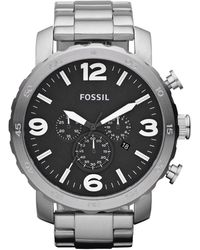 Fossil - Chronograph Armbanduhr, Edelstahlarmband - Lyst