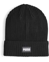 PUMA - Bonnet de Marque modèle Ribbed Classic Cuff Beanie - Lyst