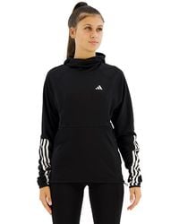 adidas - OWN The RUN 3 STRIPES Hoodie schwarz Gr. M - Lyst