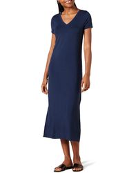 Amazon Essentials - Jersey V-neck Short-sleeved Midi-length Dress - Lyst