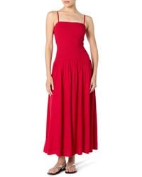 The Drop - 's Florencia Smocked Bodice Linen Maxi Dress - Lyst