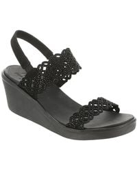 Skechers - Rumble On Sassy Dayz Ladies Wedge Heel Sandals Black 5 - Lyst
