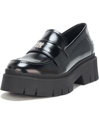 HUGO - Kris Chunky Platform Leather Loafer Slipper - Lyst