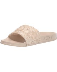 Roxy - Slippy Jute Slide Sandal - Lyst