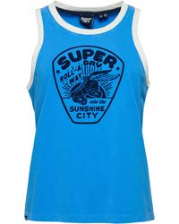 Superdry - Vintage Roll with IT Vest W6011583A Blue Star/New Chalk 8 Mujer - Lyst