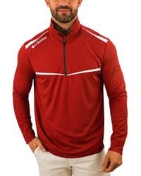 Columbia - Wick Scorecard 1/4 Zip Long Sleeve Pullover - Red - Lyst