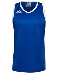 adidas - E Kit 3.0 S Jersey Training Basketball Tank Top Blue S07286 - Lyst