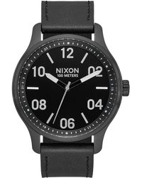 Nixon - Analog Quarz Uhr mit Leder Armband A1243-2998-00 - Lyst
