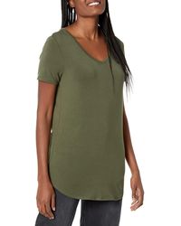 Amazon Essentials - Relaxed-fit Short-sleeve V-neck Tunic - Lyst
