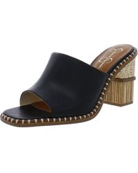 Jessica Simpson - S Lendrila Leather Slip-on Heels Black 11 Medium - Lyst
