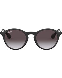 Ray-Ban Rubber Rb4243 Round Sunglasses in Brown - Save 36% - Lyst
