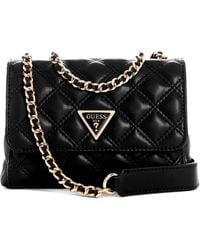 Guess - Giully Mini 2 Compartment Convertible Flap XS Black - Lyst