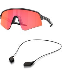 Oakley - Lot de lunettes de soleil : OO 9465 SUTRO LITE SWEEP 946502 Matte Carbon Accessory Shiny Black leash kit - Lyst