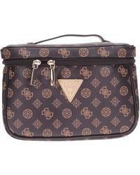 Guess - Wilder Toiletry Train Case Brown - Lyst