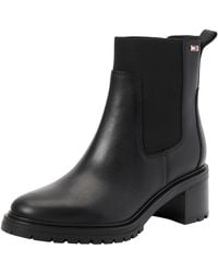 Tommy Hilfiger - 's Mid Heel Leather Chelsea Boots - Lyst