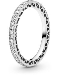 PANDORA - Prinses Wishbone Ring - Lyst