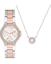 Michael Kors - Camille Quartz Watch with Stainless Steel Strap - Lyst