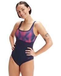 Speedo - Shaping Contoureclipse Printed Swimsuit Uk 34 - Lyst