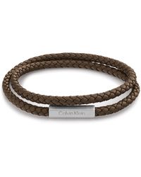 Calvin Klein - Bracelet en Cuir pour Collection LATCH Marron - 35000208 - Lyst