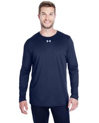Under Armour - S Long Sleeve Locker Tee Teal/white Size L - Lyst