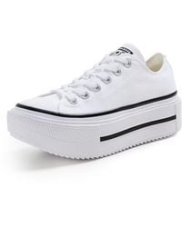 Converse - Scarpe Chuck Taylor all Star Lift Double Stack Platform Ox Taglia 39 Codice A15491C Bianco - Lyst