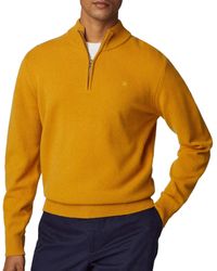 Hackett - Lambswool Hzip Pullover Sweater - Lyst