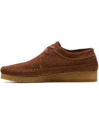 Clarks - Weaver Suede Shoes In Cola Standard Fit Size 7.5 - Lyst