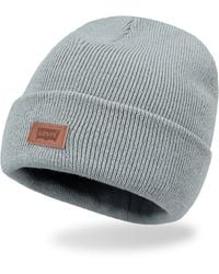 Levi's - Classic Warm Winter Knit Beanie Hat Cap Fleece Lined For And Beanie - Lyst