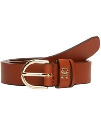 Tommy Hilfiger - Essential Effortless 2.5 Gold Aw0aw16798 Fixed Belt - Lyst