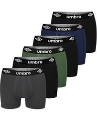 Umbro - Boxershorts 6er Pack L Baumwoll Passform Atmungsaktiv Unterwäsche Unterhosen Männer Retroshorts - Lyst