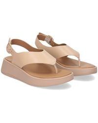 Fitflop - F-mode Leather Flatform Back-strap Toe/post Sandals Wedge - Lyst
