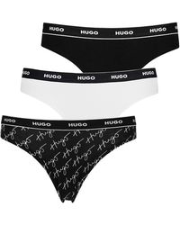 HUGO - Triplet Thong Stripe G-string - Lyst