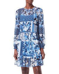 HUGO - S Nanikra Long-sleeved Mesh Dress With Floral Print - Lyst