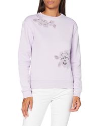 FIND Lace Detail Sweat Sweatshirt - Purple