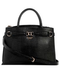 Guess - Arlena Girlfriend Satchel Black - Lyst