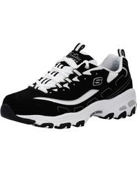 Skechers - Sport D'lites Black/black Slip-on Mule Sneaker 9 M Us - Lyst