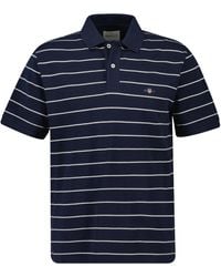 GANT - Striped Ss Polo Shirt - Lyst