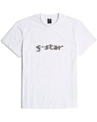 G-Star RAW - Cube Script R T T-shirt Voor - Lyst