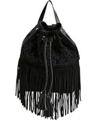 Desigual - Back_crochet Leather Jagu Backpack Medium - Lyst