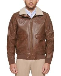 Tommy Hilfiger - Faux Leather Bomber Jacket - Lyst