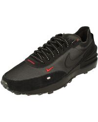 nike waffle one black reflective
